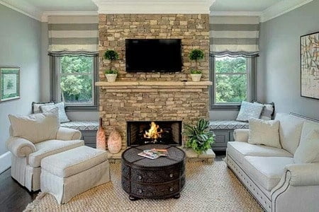 Combine Style and Comfort with Fireplace Window Seats