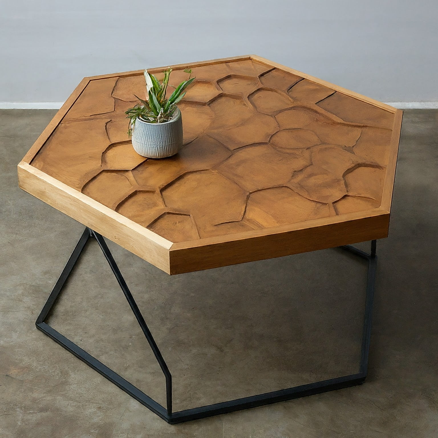 Geometric Delight Honeycomb Coffee Table
